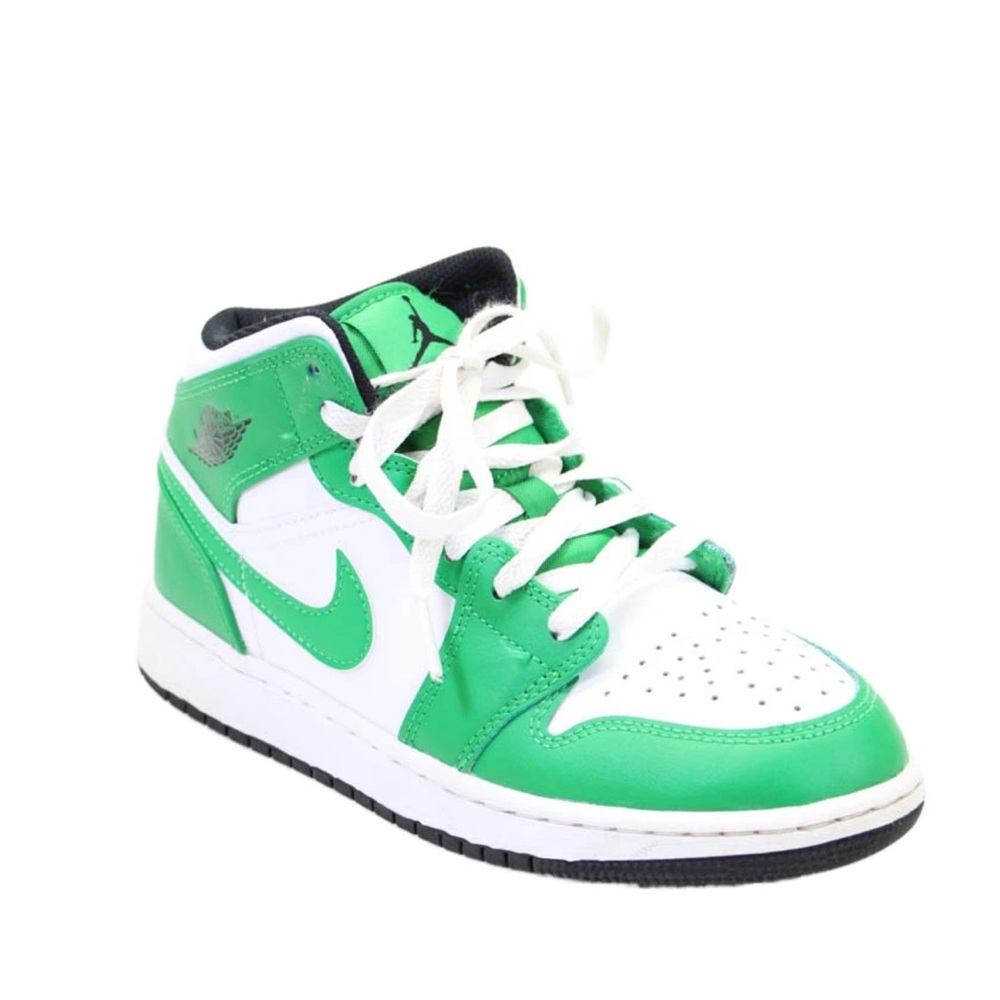 Nike air Jordan green white boys youth size 4.5